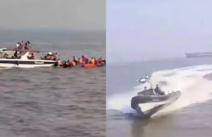 मुंबईत समुद्रात भीषण बोट अपघात: १३ जणांचा मृत्यू, नेव्हीच्या स्पीड बोटीवरील नियंत्रण सुटल्याने एलिफंटाला जाणाऱ्या प्रवासी बोटीला जोरदार धडक
