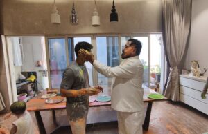 धुलिवंदनाचा रंगीबेरंगी उत्सव – डॉ. श्रीकांत शिंदे कुटुंबीयांसोबत आनंदोत्सवात रंगले